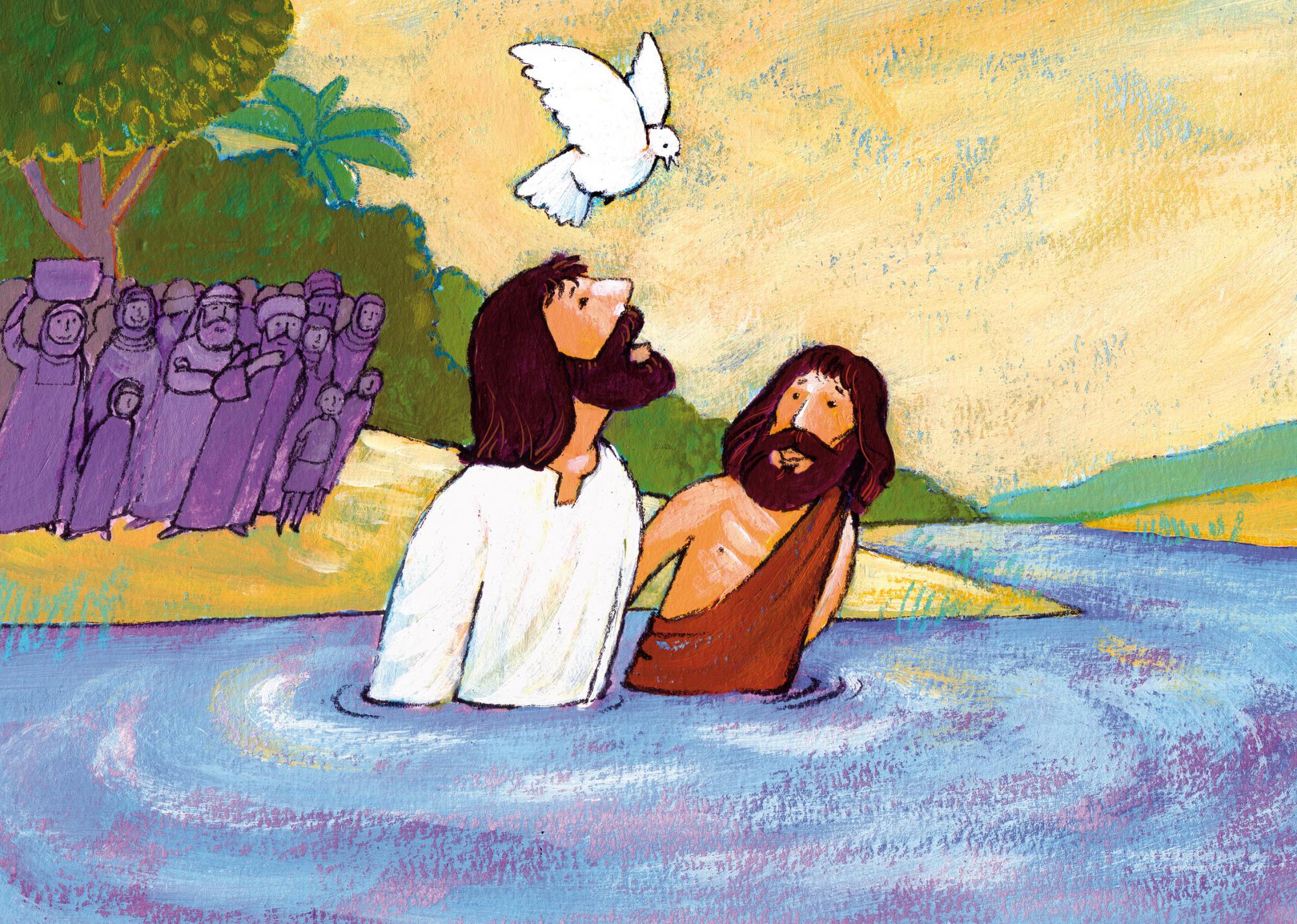 Mosterdzaadjes ~ Jezus wordt gedoopt | Kerknet - Doop Van Jezus Bijbel