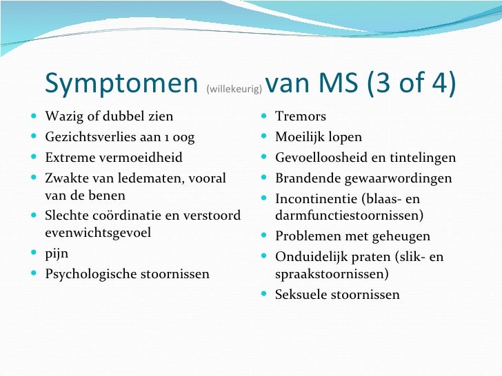 Multiple sclerose - Wat Zijn De Belangrijkste Symptomen Van Systemische Sclerose