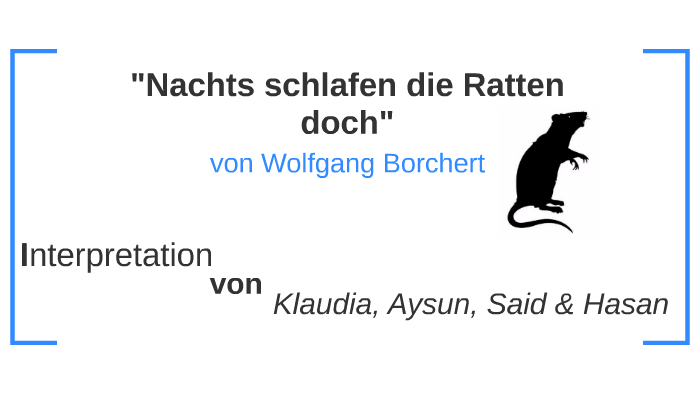 Nachts Schlafen Die Ratten Doch