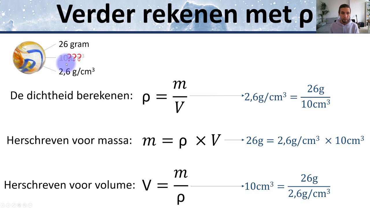 NaSk - Volume en massa berekenen met de dichtheid - YouTube - Hoe Bereken Je Volume Met Massa En Dichtheid