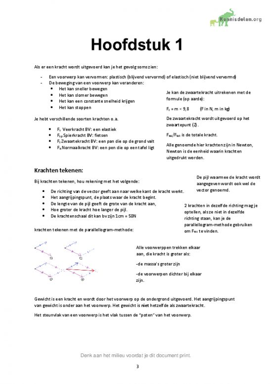 natuurkunde hoofdstuk 1 tm 6 nova 3 vwo samenvatting - KennisDelen - Uitwerkingen Systematische Natuurkunde Havo 4