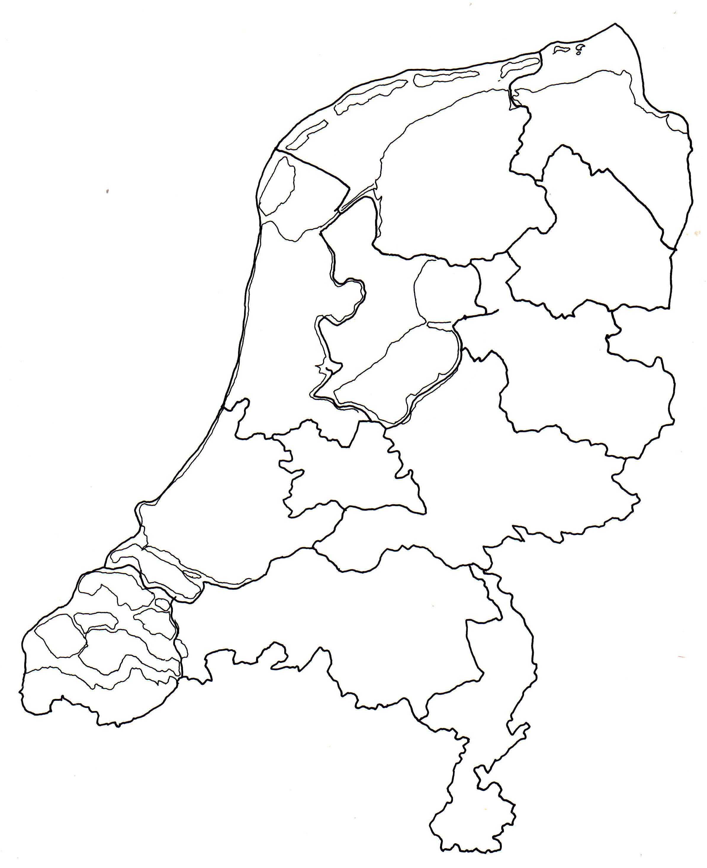 Kaart Nederland Met Provincies En Hoofdsteden