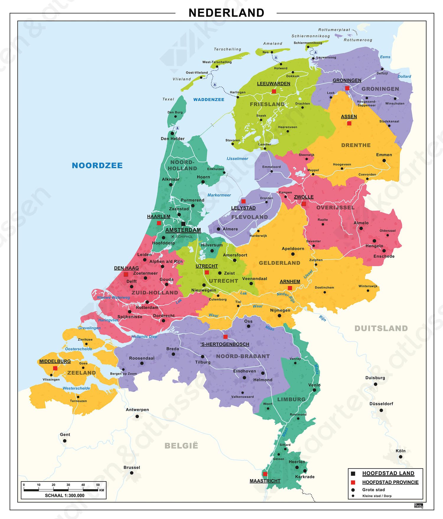 Kaart Met Provincies Van Nederland