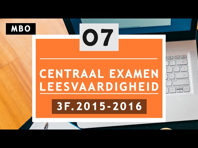 Mbo Nederlands 3f Oefenexamen Antwoorden