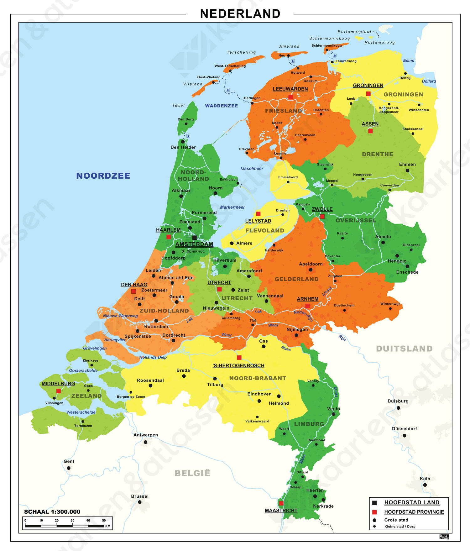Nederlandse - Kaart Nederland Provincies En Steden