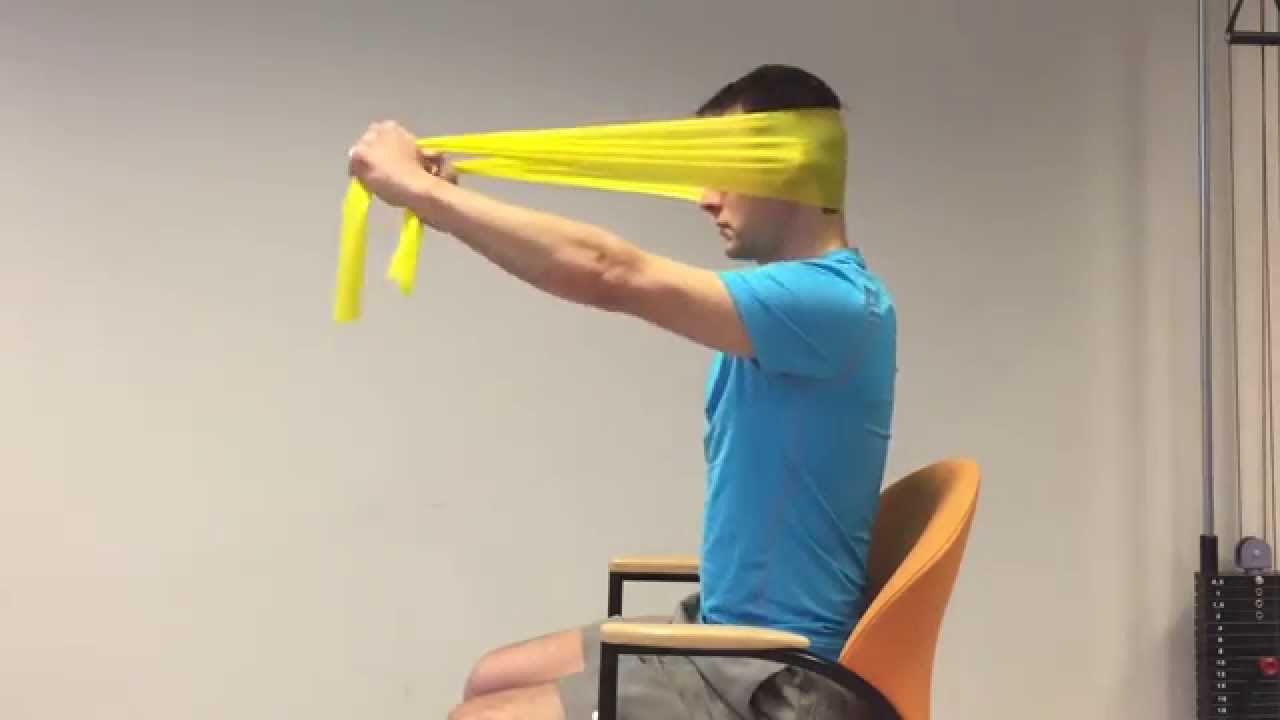 Nekspieren trainen met weerstand van elastische band - YouTube - Strakke Band Om Hoofd En Duizelig