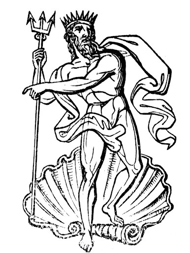 Neptunus God Van De Zee Romeinen - Gratis Kleurplaten Printen Of Opslaan - Neptunus God Van De Zee