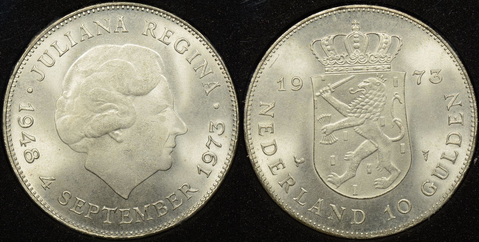 Netherlands 1973 10 Gulden Gem UNC - The Purple Penny - Wat Is De Minst Waardevolle Valuta