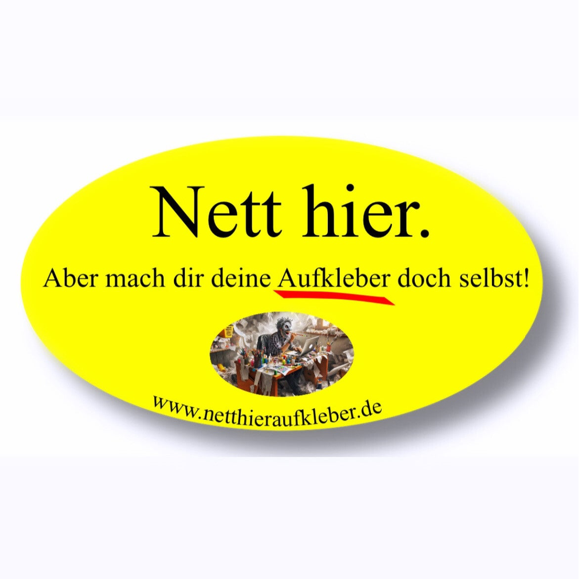 Nett hier Aufkleber – kostenlos online gestalten - Hier Trokken De Romeinen Een Grens