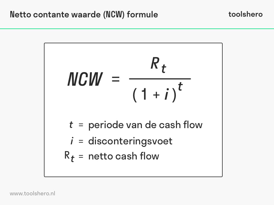 Netto Contante Waarde berekenen: de uitleg - Toolshero - Netto Contante Waarde Berekenen Excel