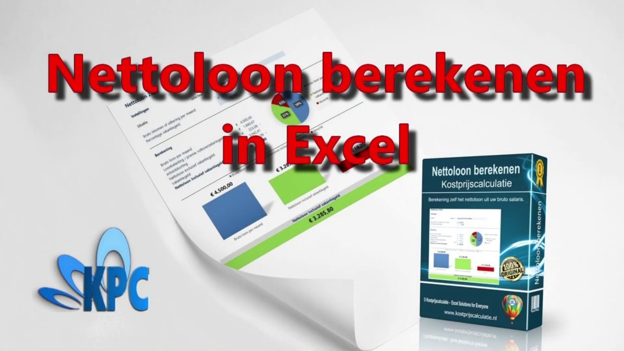 Nettoloon berekenen in Excel - YouTube - Hoe Bereken Je Het Nettoloon