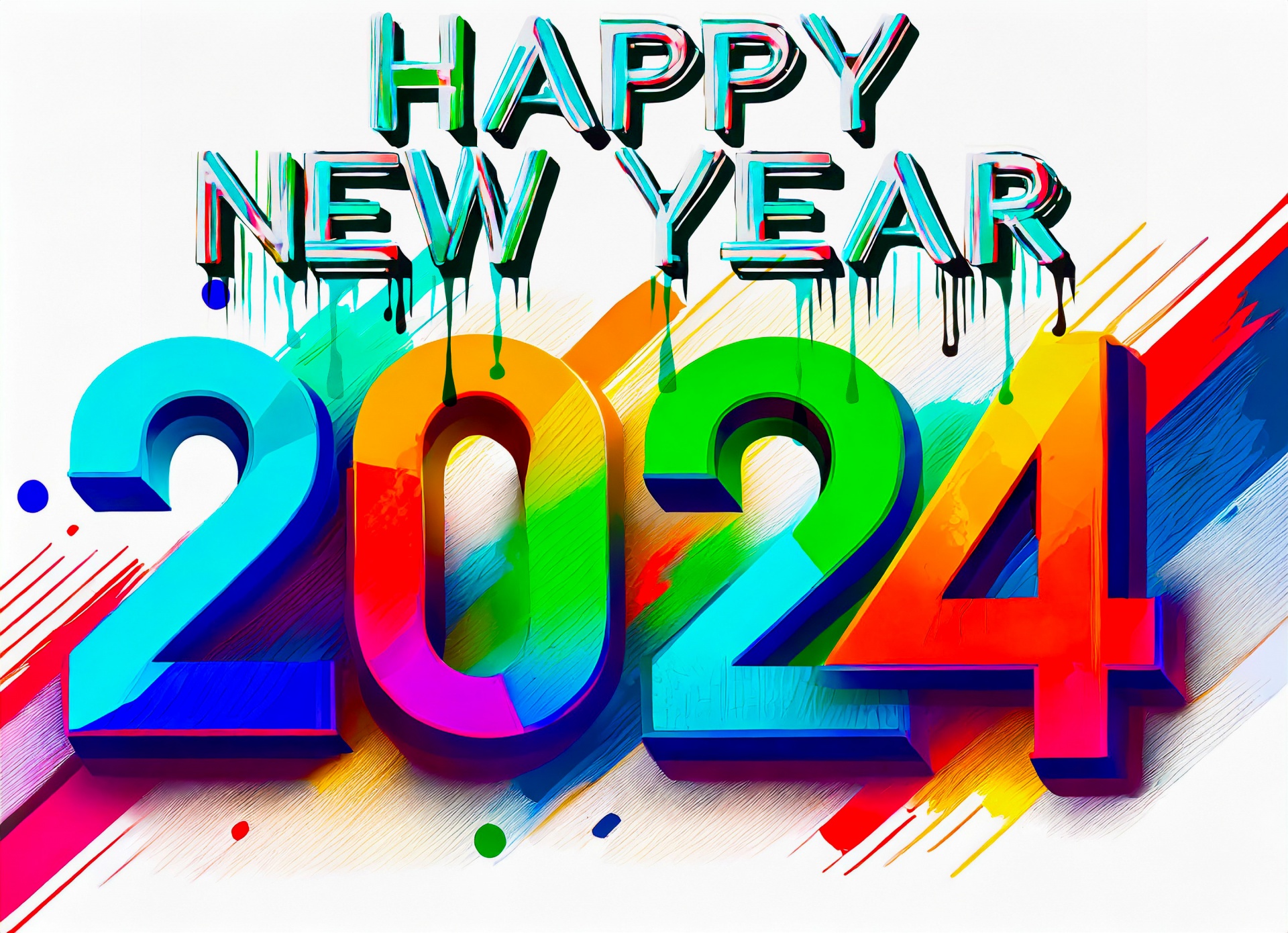New Year 2024, Greeting Card Free Stock Photo - Public Domain Pictures - Salaris Folders Bezorgen 13 Jaar