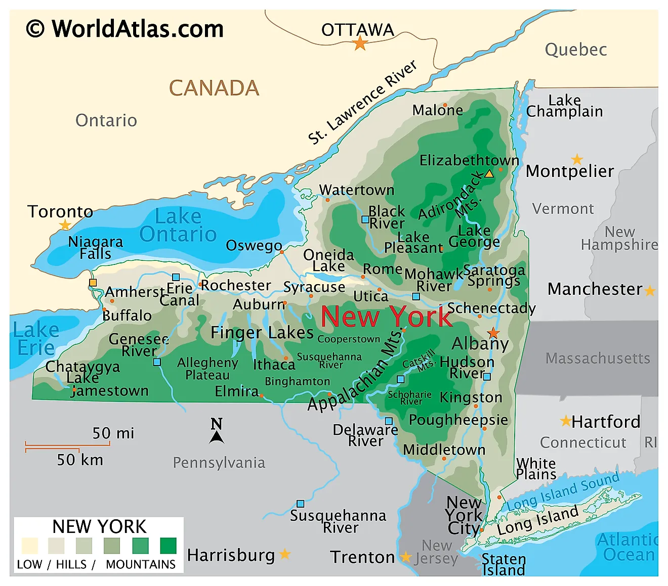 New York Kaarten & Feiten - Wereldatlas | Organic Articles - Grootste Stadsdeel Van New York Qua Oppervlakte