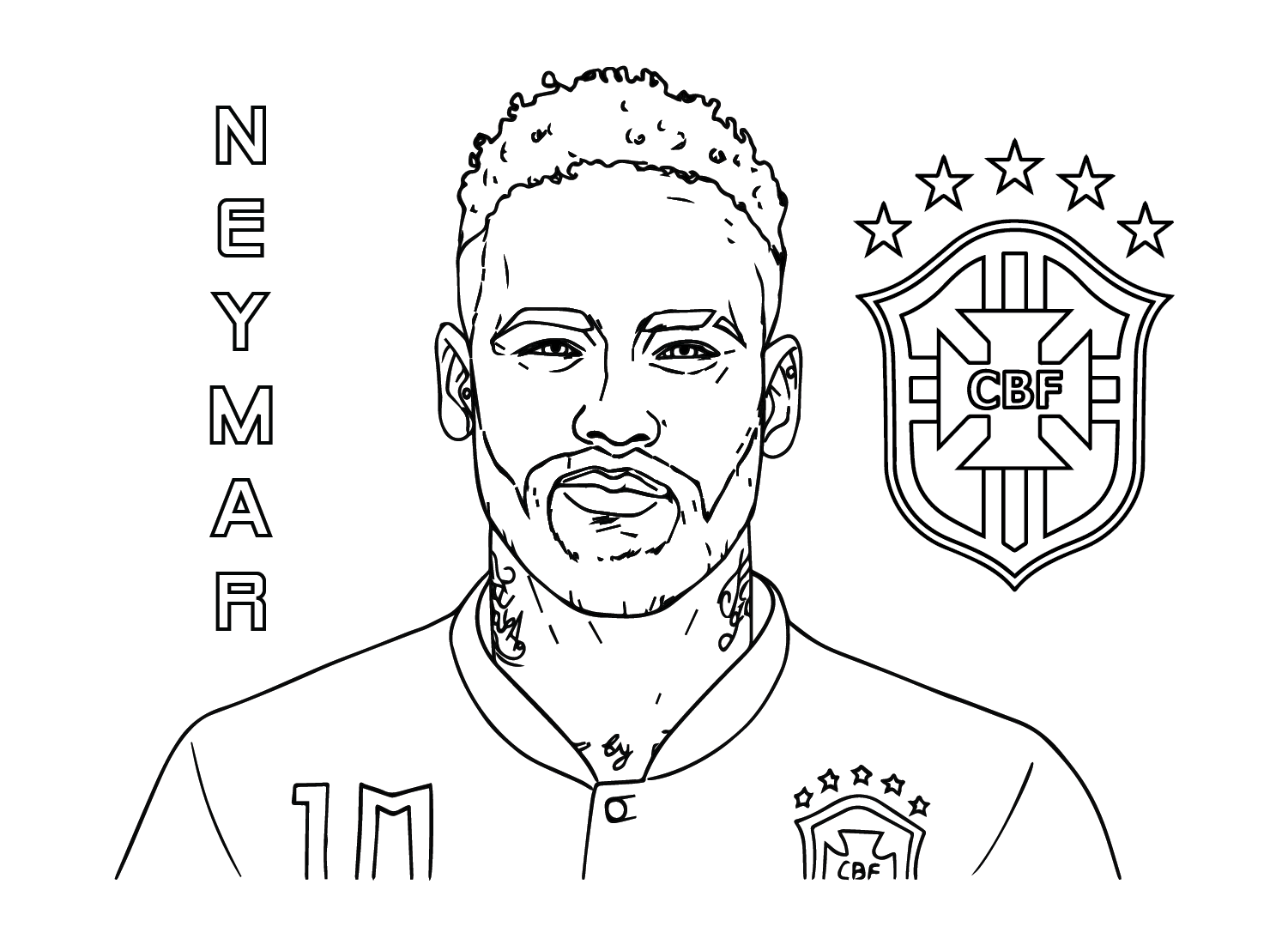 Neymar Coloring Pages - Fun and Creative Coloring for All Ages - Wat Is De Voornaam Van Neymar