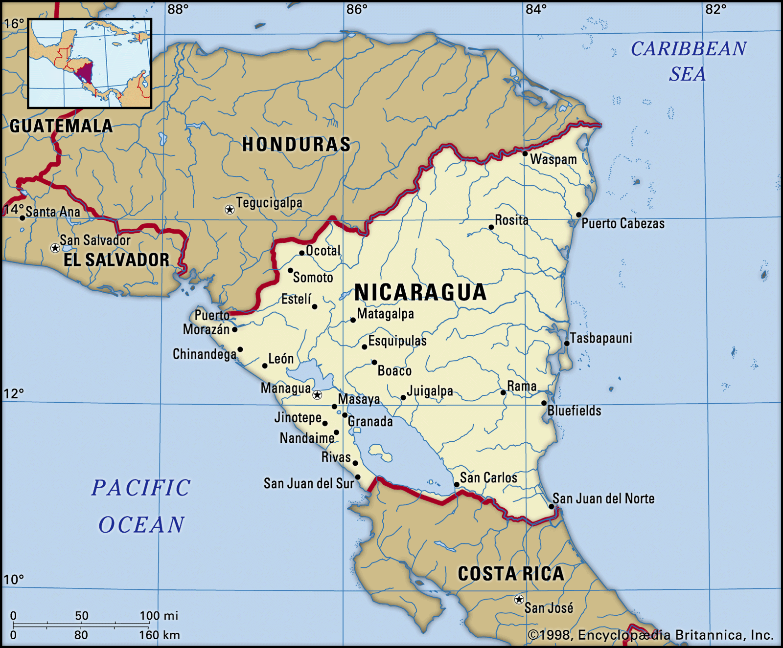 Nicaragua | Geography, History, & Facts | Britannica - Nicaragua V United States Of America