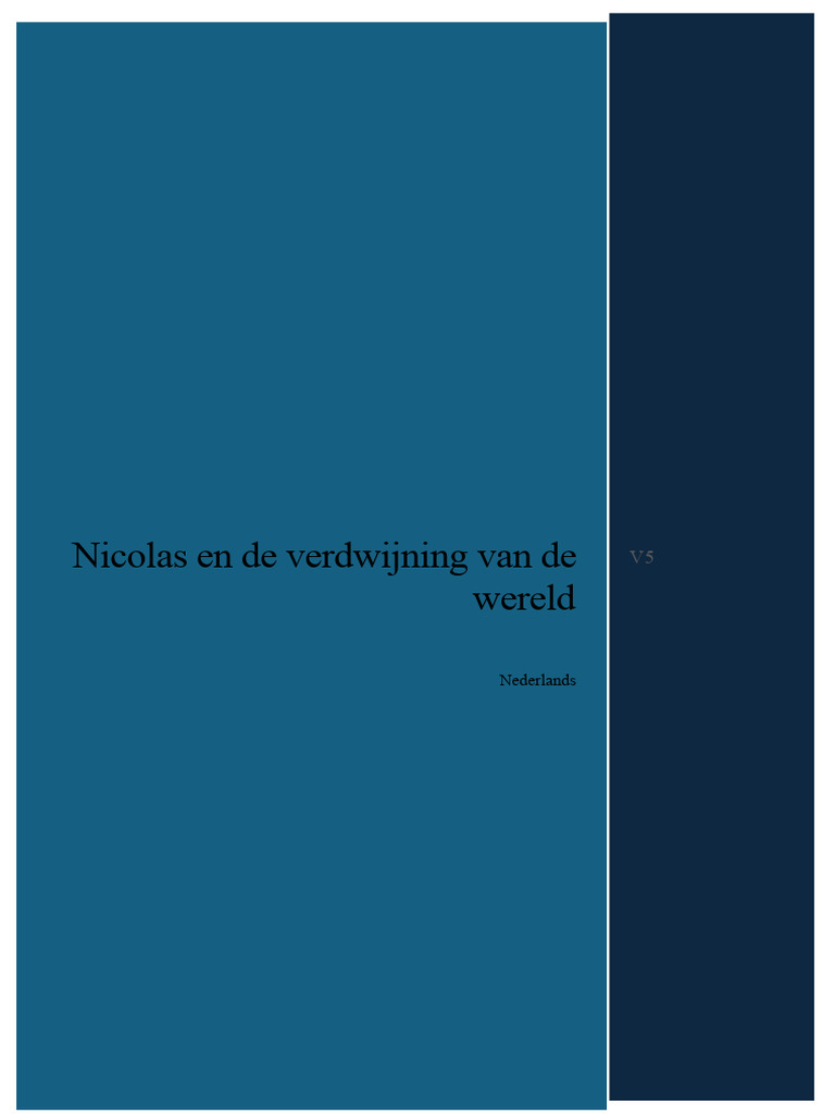Nicolaas En De Verdwijning Van De Wereld