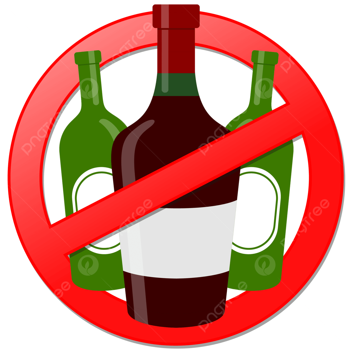 No Alcohol With Forbidden Symbol Vector Clipart, Alcohol Clipart, No - Alcohol Reclame Moet Verboden Worden