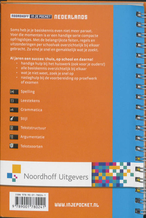 Noordhoff Nederlands in je pocket, Wim Daniëls | Boek | 9789001780241 - Noordhoff In Je Pocket Nederlands