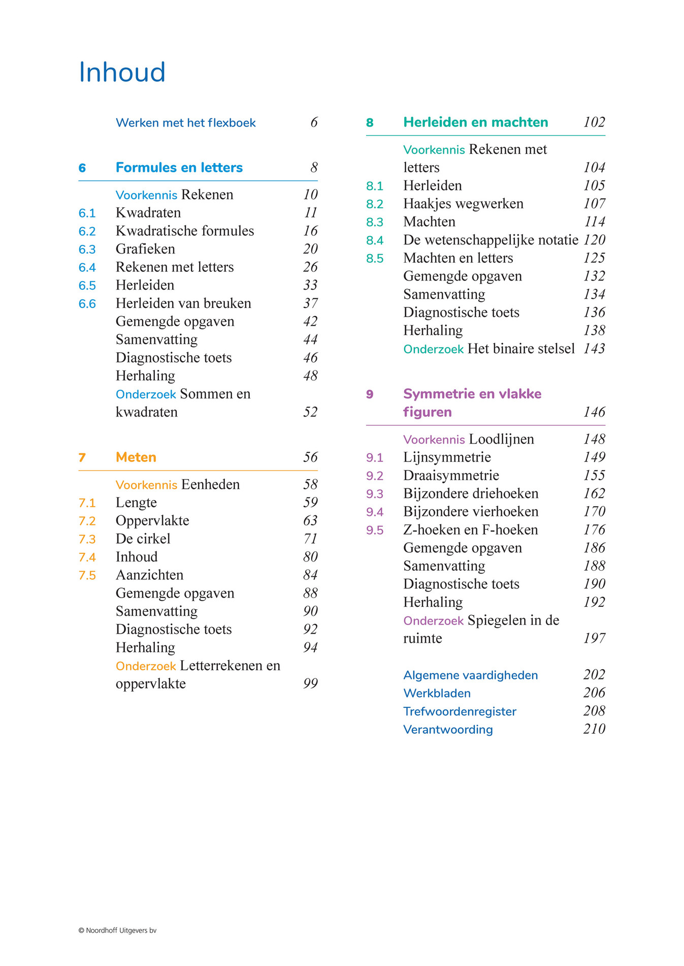 Noordhoff_Voortgezet onderwijs Groningen - Inhoudsopgave Getal & Ruimte - Getal En Ruimte Uitwerkingen 13e Editie
