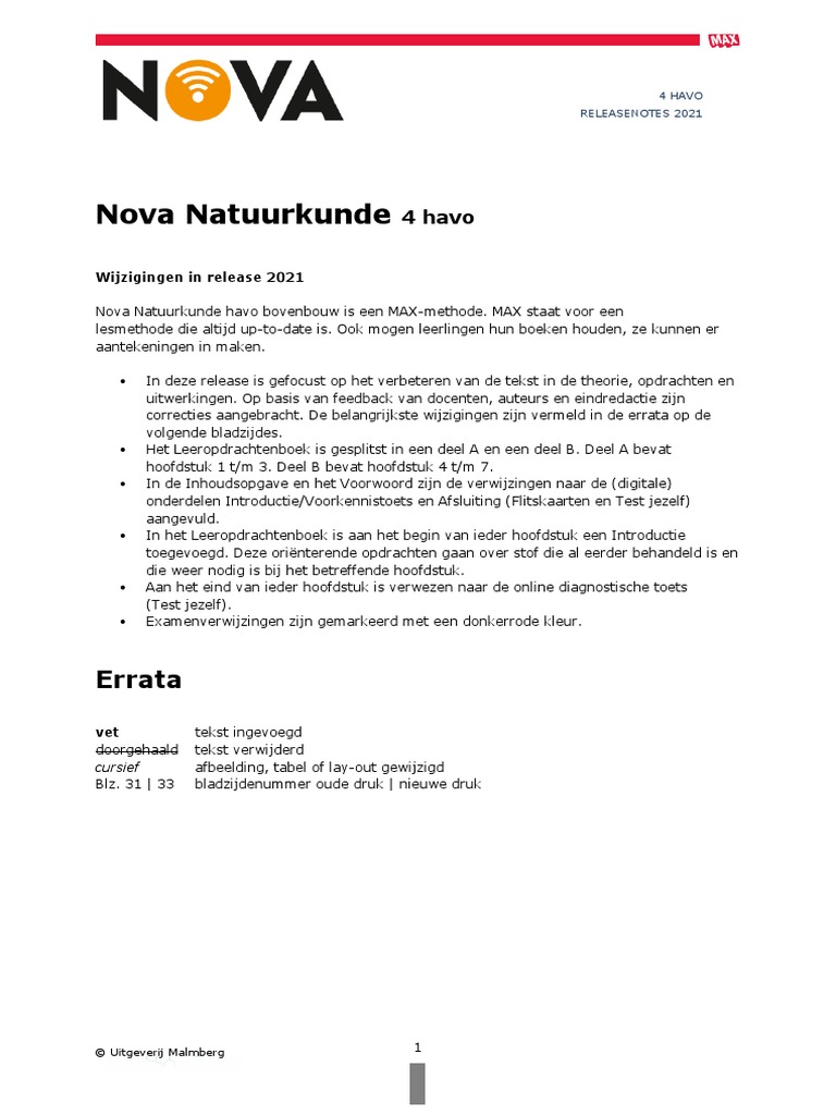 Nova Natuurkunde Havo 3 Antwoorden