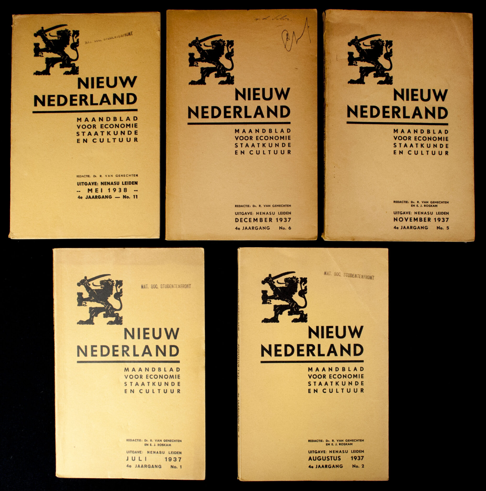 (NSB) Magazine: Nieuw Nederland 1937 – 4 editions - Een Nieuw Nederland In Een Nieuw Europa