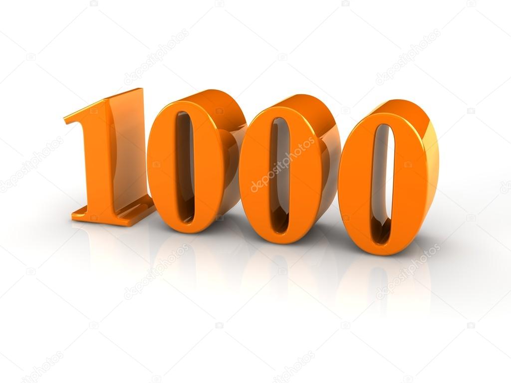 Number 1000 Stock Photo by ©Elenven 57499795 - 1000 Meter Is 1 Km