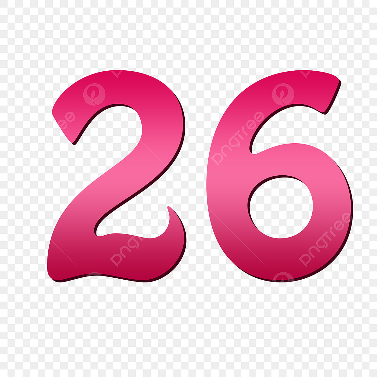 Numéro 26 PNG , 26, Nombre, Nombre Attrayant Fichier PNG et PSD pour le - 26 Weken Zwanger Hoeveel Maanden