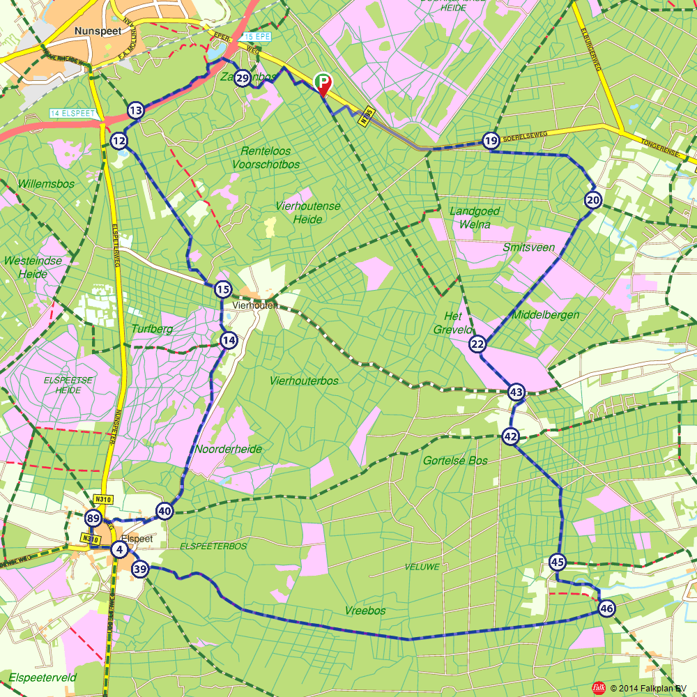 Nunspeet - Fietstochten, Fietsen en Wandelroutes - Waar Ligt Nunspeet Op De Kaart