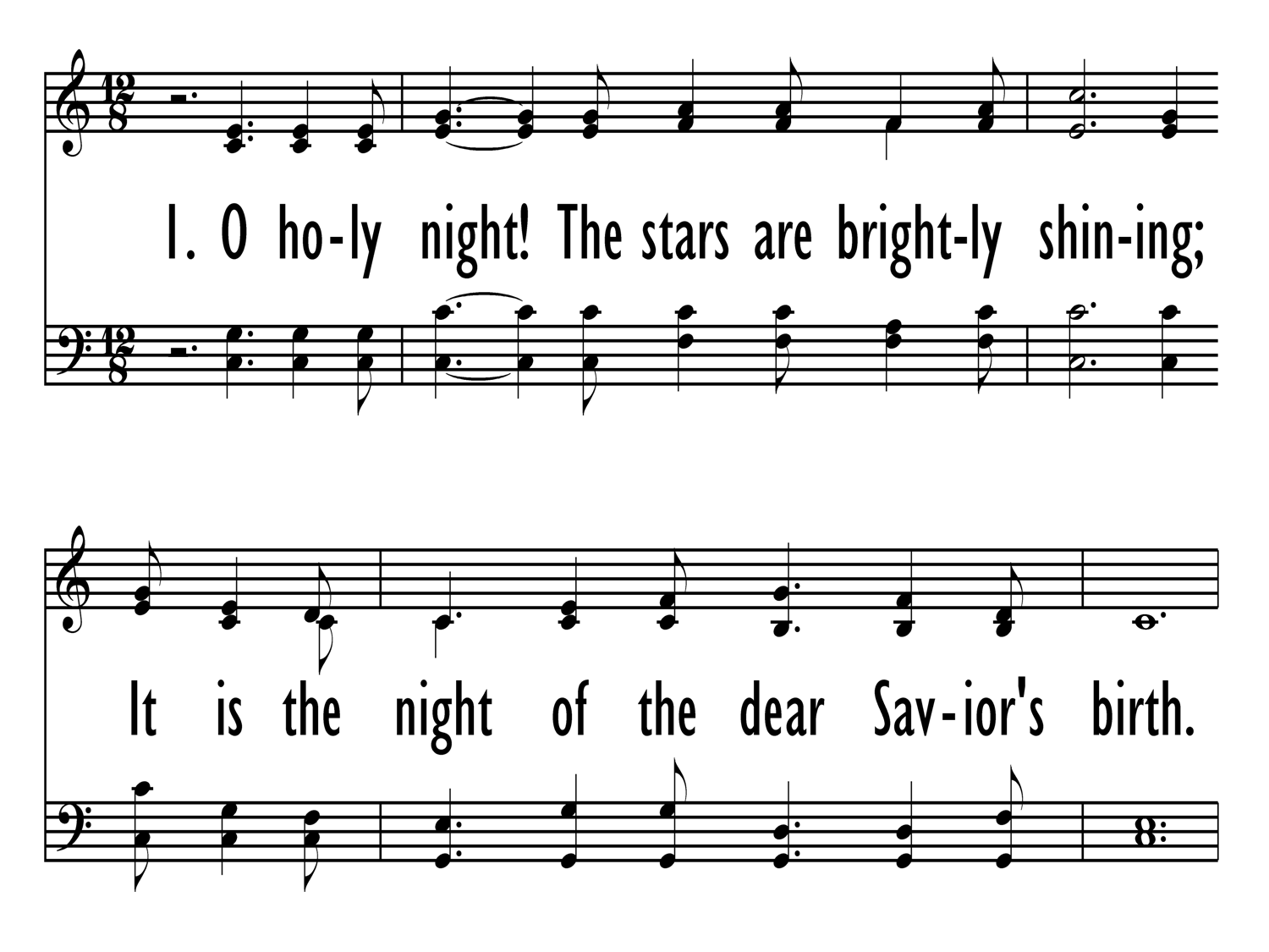 O Holy Night Christmas Sheet Music - O Holy Night Nederlands