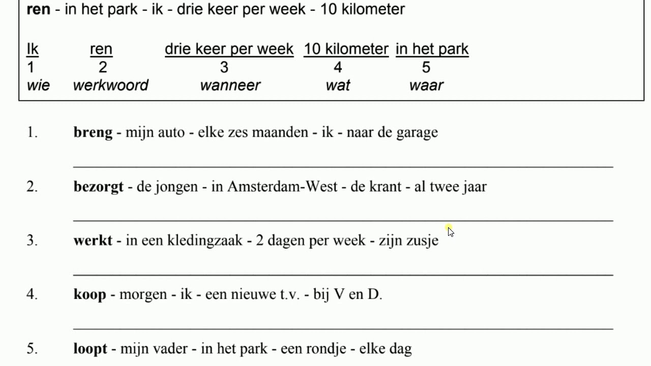 Oefen je zinsbouw in het Nederlands (deel 1) - YouTube - Studie Van Alles Wat Met Zinsbouw Te Maken Heeft