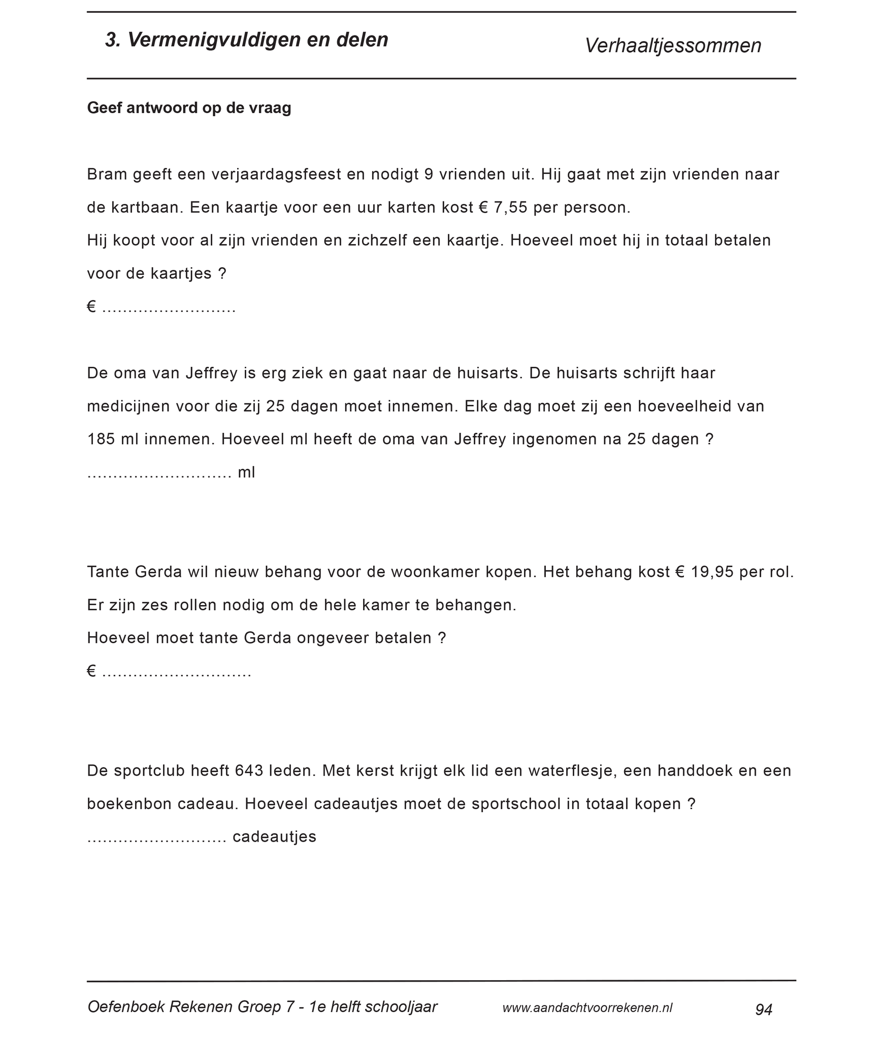 Oefenboek Rekenen Groep 7 - afgestemd op de cito | Aandacht voor Rekenen - Oefenen Cito Groep 6 Rekenen