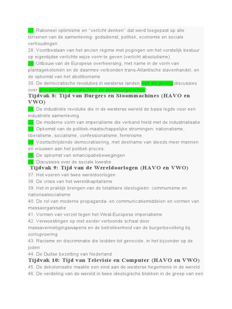 Kenmerkende Aspecten Oefenen 5 Tm 10