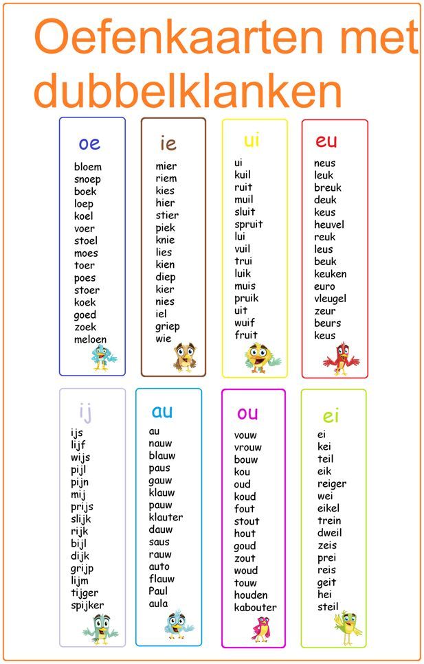 Oefenen met tweetekenklanken/dubbelklanken | Spelling words, Learn - Woorden Uitspreken In Het Engels