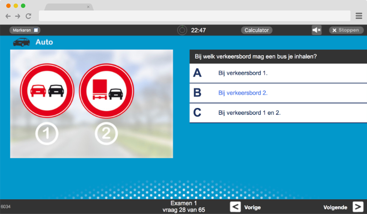 Oefenen voor het auto CBR theorie-examen - Online Theorie Examen Oefenen Gratis