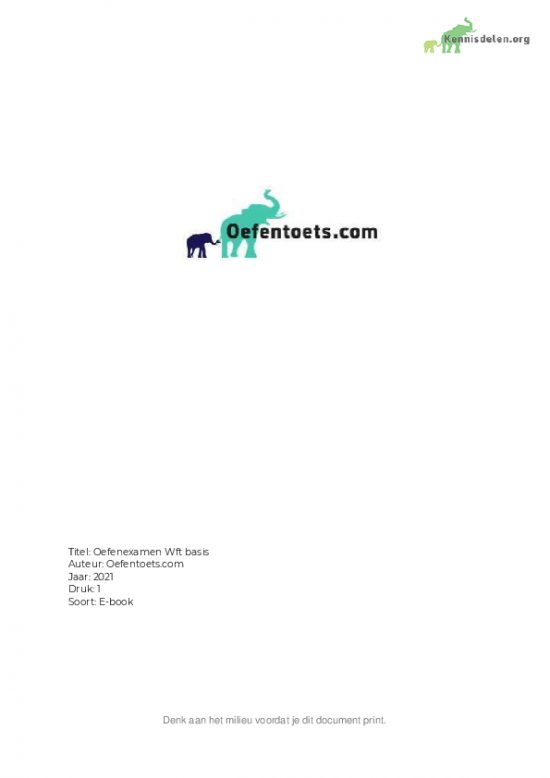 Oefenexamen Wft Basis - KennisDelen - Oefenexamen Wft Schade Particulier Gratis