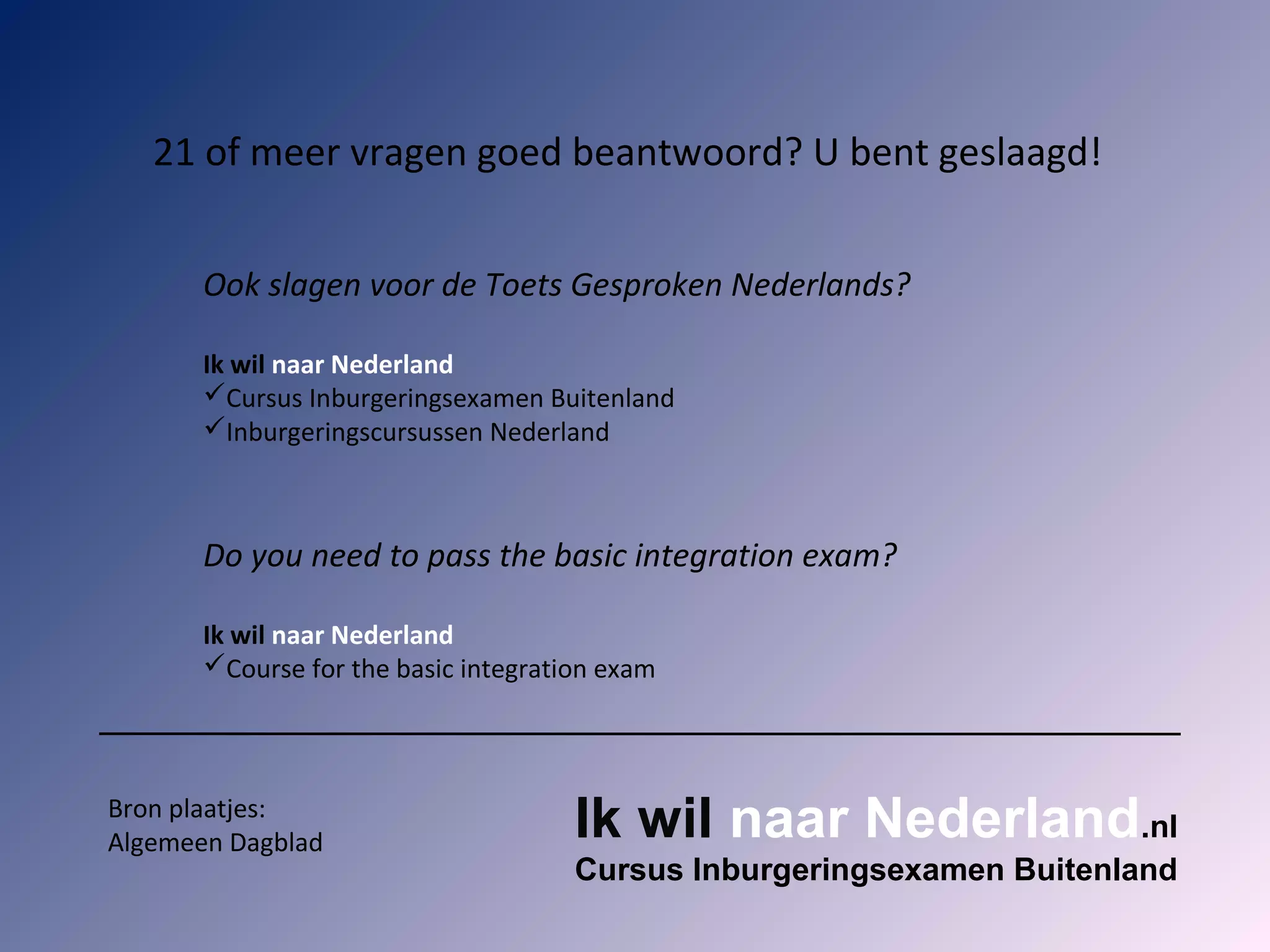 Oefening Examen inburgering extranjero KNS III | PPT - Www Inburgering Oefening Examen Nl