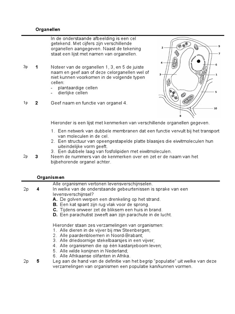 Oefentoets Thema 1 Biologie Voor Jou Vwo 4 | PDF - Nectar Biologie Antwoorden Vwo 1