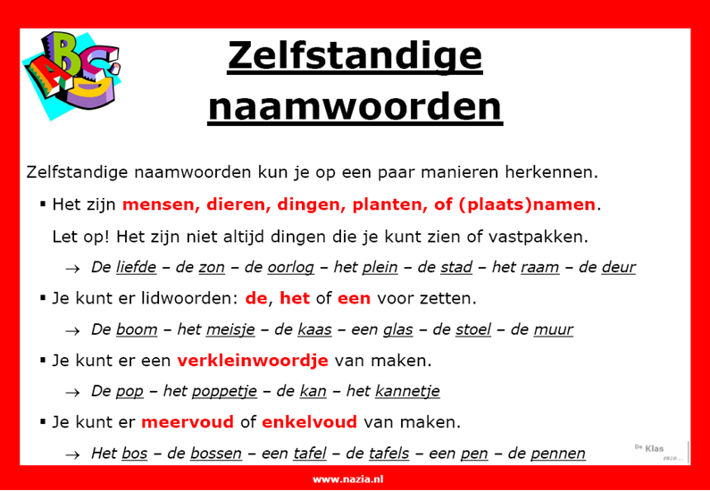 oktober 2016 - Koekeloer je mee in 4b - Hoe Vind Je Het Zelfstandig Naamwoord