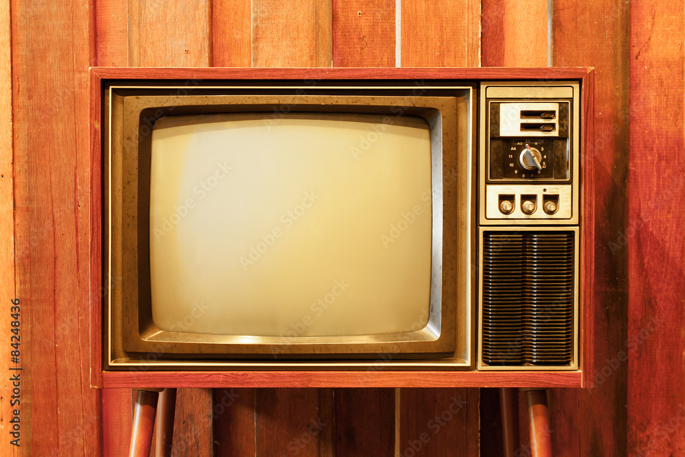Old vintage television Stock Photo | Adobe Stock - Tijd Van Televisie En Computer