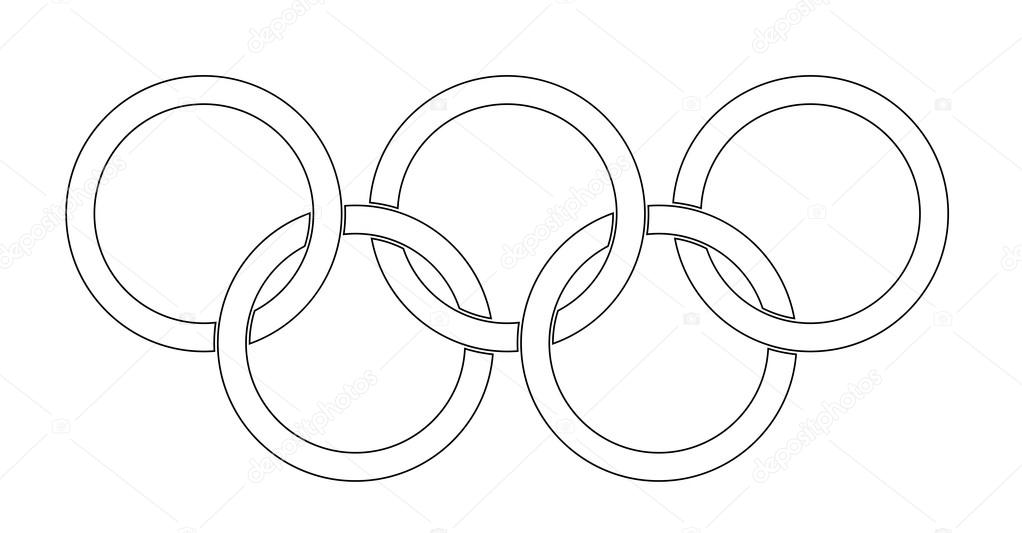 Olympic Rings — Stock Vector © BigAlBaloo #66673185 - Wat Betekenen De Kleuren Van De Olympische Ringen