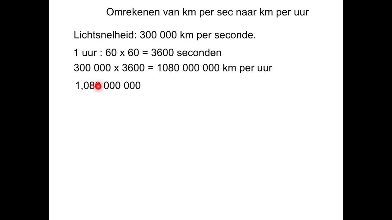 omrekenen km per sec naar km per uur. opgave 37 van H5 4 kader G en T - Hoe Reken Je Km/u Uit