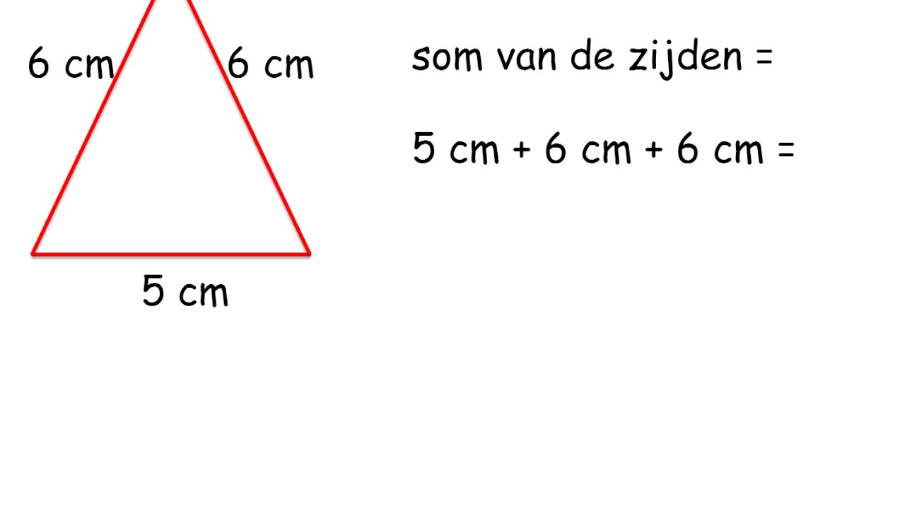 omtrek driehoek - YouTube - Oppervlakte Driehoek Berekenen Met 3 Zijden