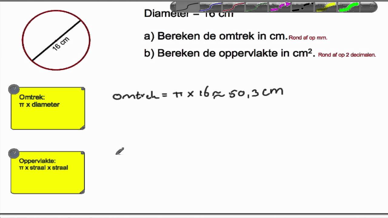 Omtrek en Oppervlakte cirkel - YouTube - Hoe Bereken Je Oppervlakte Van Een Cirkel