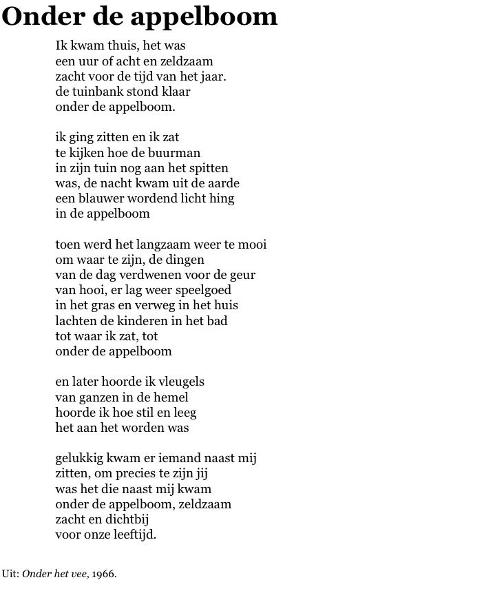Onder de appelboom Poetry, Person, Google, Wedding, Valentines Day - Onder De Appelboom Rutger Kopland Analyse