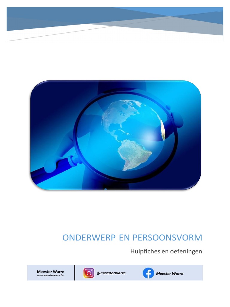 Onderwerp en Persoonsvorm | PDF - Hoe Vind Je Het Onderwerp En Persoonsvorm