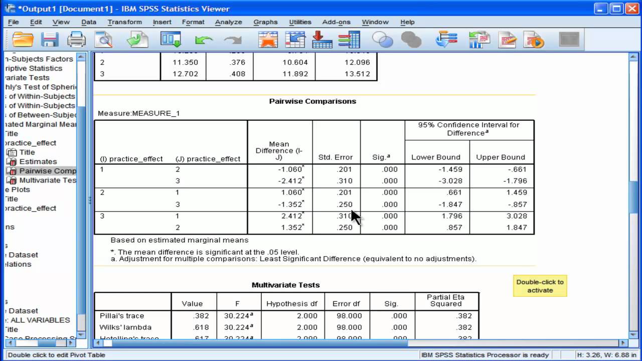 Oneway Repeated Measures Anova - SPSS (part5) - YouTube - Repeated Measures Analysis Of Variance Spss