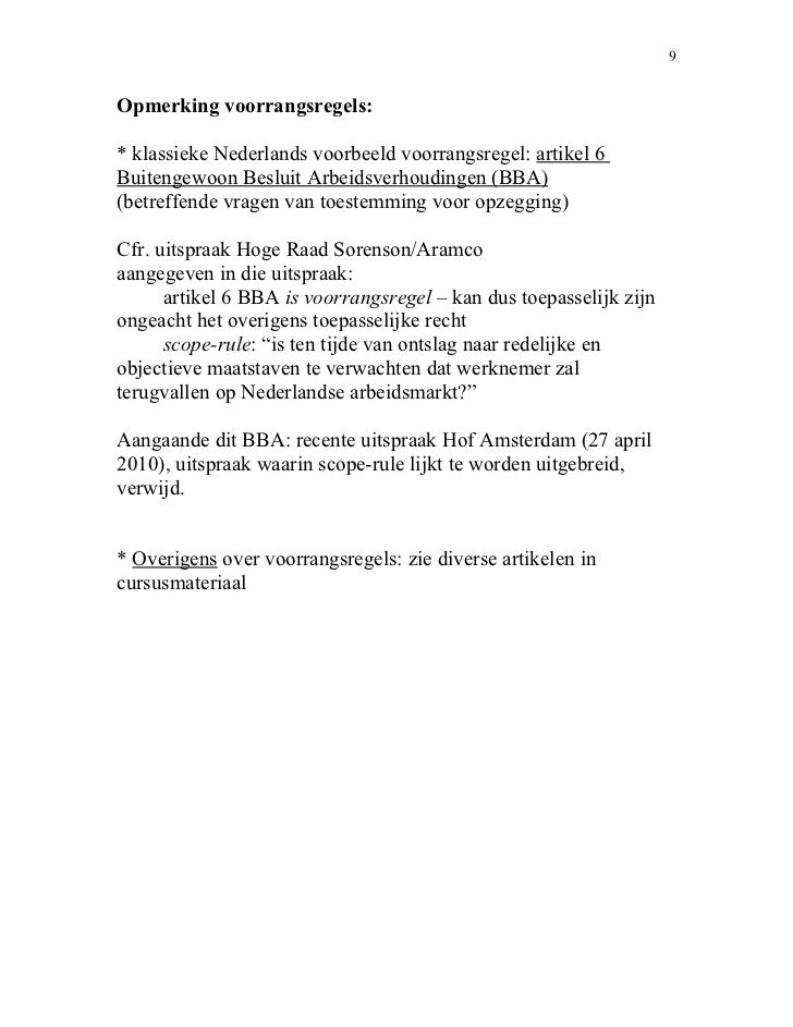 Ontwikkelingen in het internationaal arbeidsrecht - Schets Van Het Nederlands Arbeidsrecht