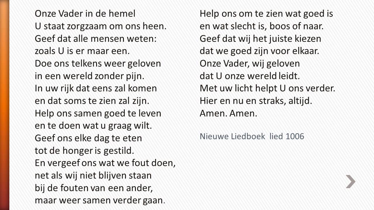 Onze Vader lied 1006 nw liedboek - YouTube - Een Vaste Burcht Is Onze God Liedboek