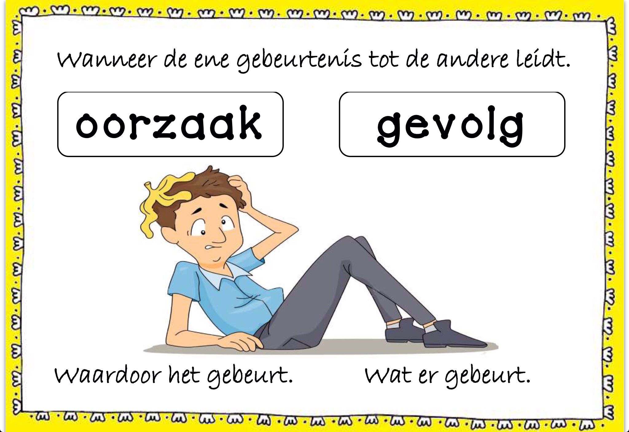 Oorzaak - gevolg School Diy, School Hacks, Aphasia Therapy, Learn Dutch - Wat Kan Niet De Oorzaak Van Een Shock Zijn