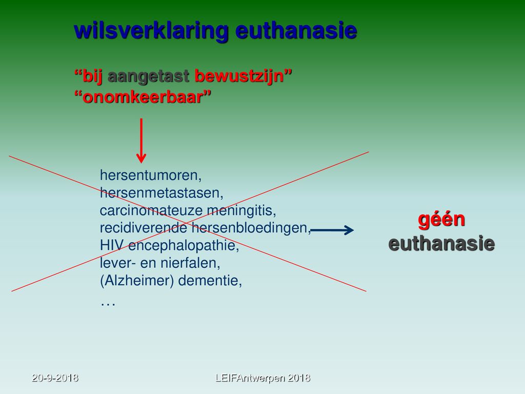 Op weg naar een waardig levenseinde - ppt download - Voorbeeld Wilsverklaring Euthanasie Bij Dementie